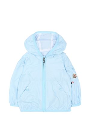 giacca con cappuccio azzurra MONCLER KIDS | L19511A0001653A5E711